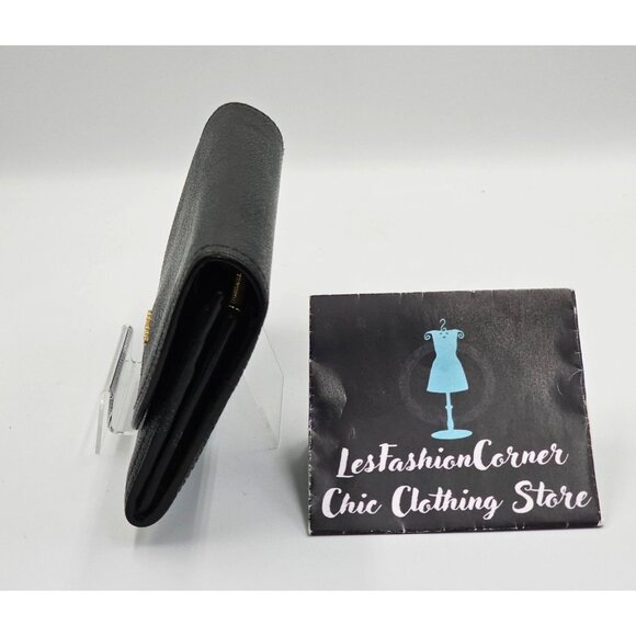 Burberry  Women's Black Soft Grain Leather  Wallet Size  Medium 2728 - Picture 3 of 13